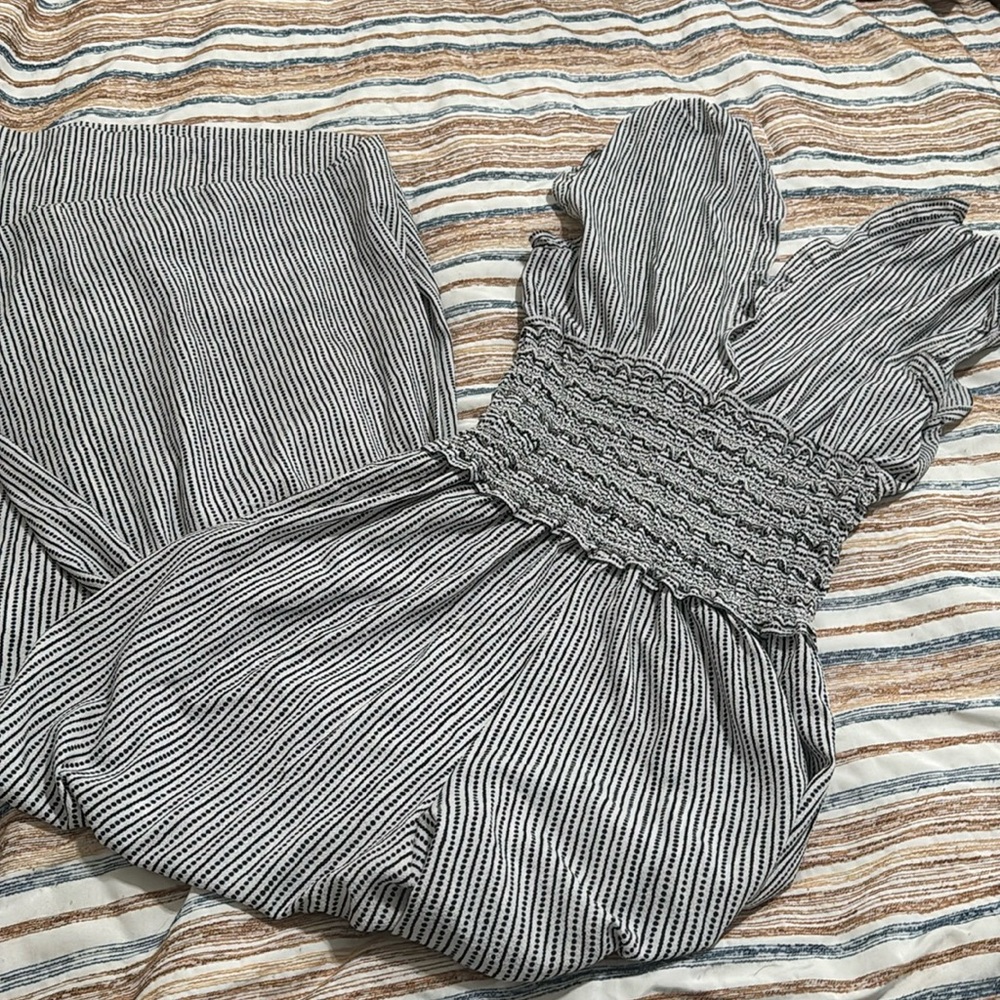 Striped/dotted jumpsuit.
